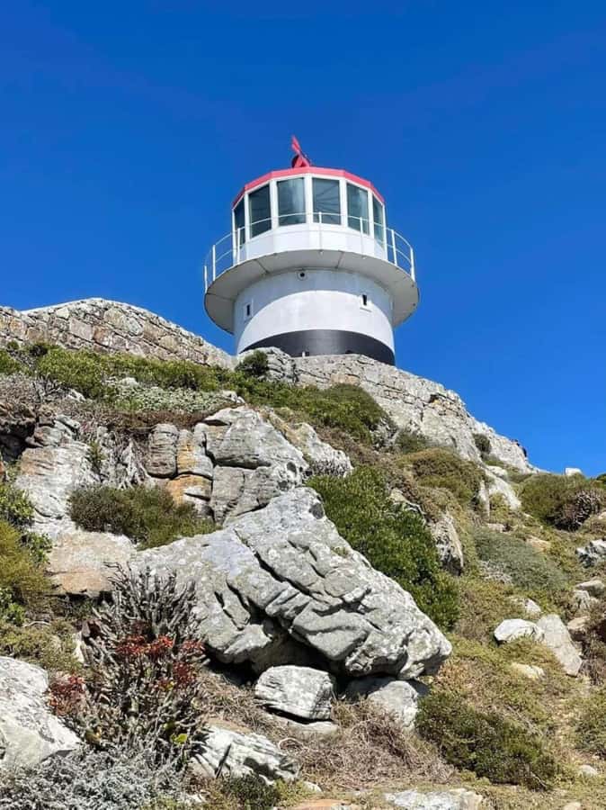 Cape of Good Hope & Penguins Shared Tour - Cape Point and the lighthouse above the cliffs