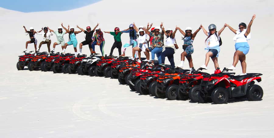 Cape Town: Atlantis Dunes Exclusive Private Quad Bike Tour - Riding the bright white Atlantis Dunes