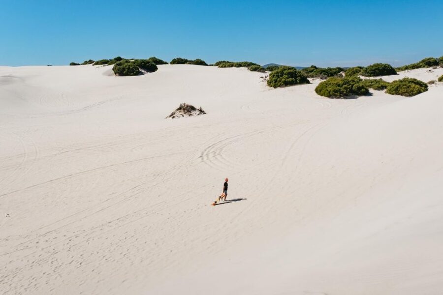 Cape Town: Atlantis White Sand Dunes Sandboarding Adventure - The downhill ride, and the climb back up