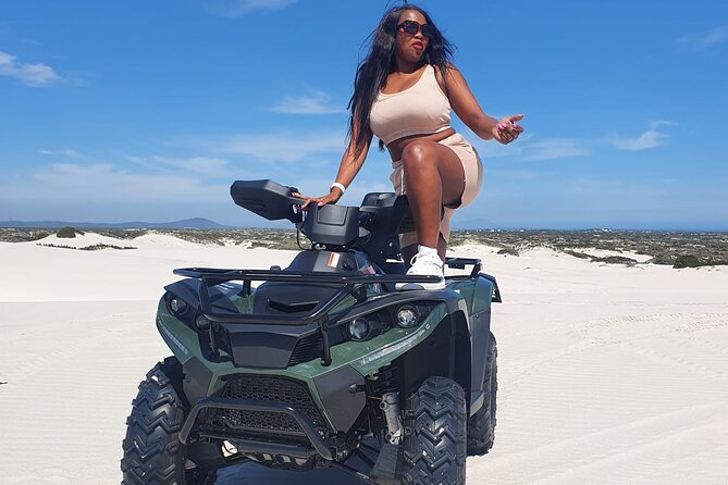 Cape Town Quad Bike and Free Sandboarding - Riding the white dunes near Atlantis
