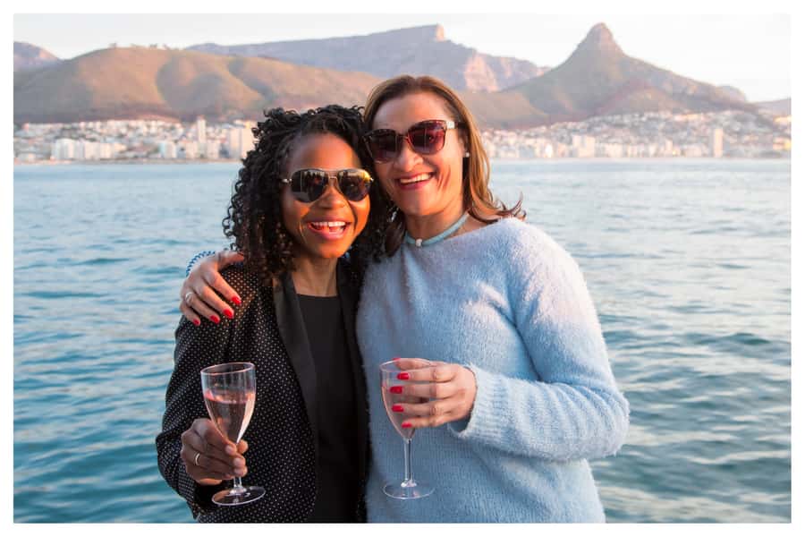 Cape Town: Sunset Champagne Cruise - The first view: Table Bay, Table Mountain, and the open sea