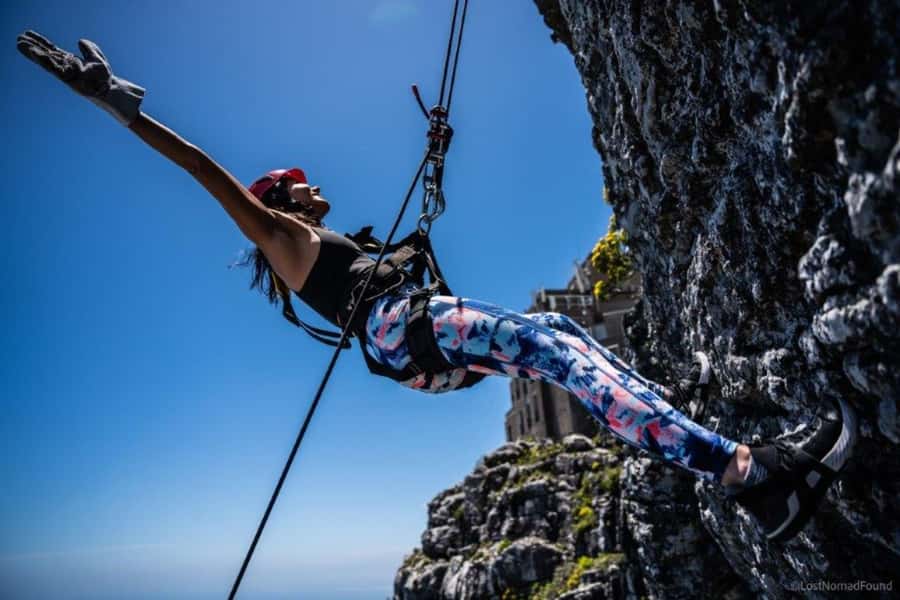 Cape Town: Table Mountain Abseiling Experience - Reaching the abseil point on Table Mountain