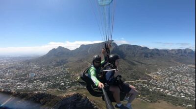 Tandem Paragliding with views of Table Mountain
