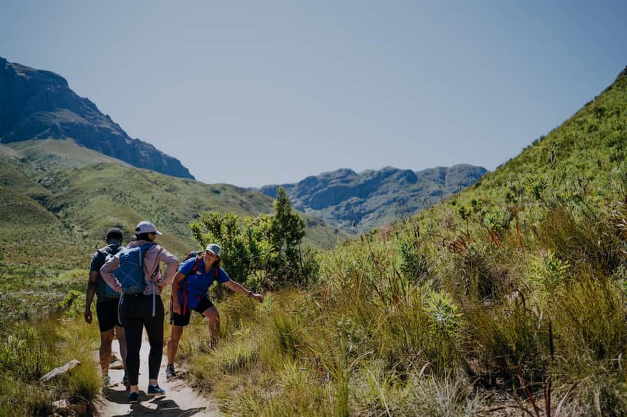 E-Bike & Hike Jonkershoek - Leaving the bikes for the first waterfall