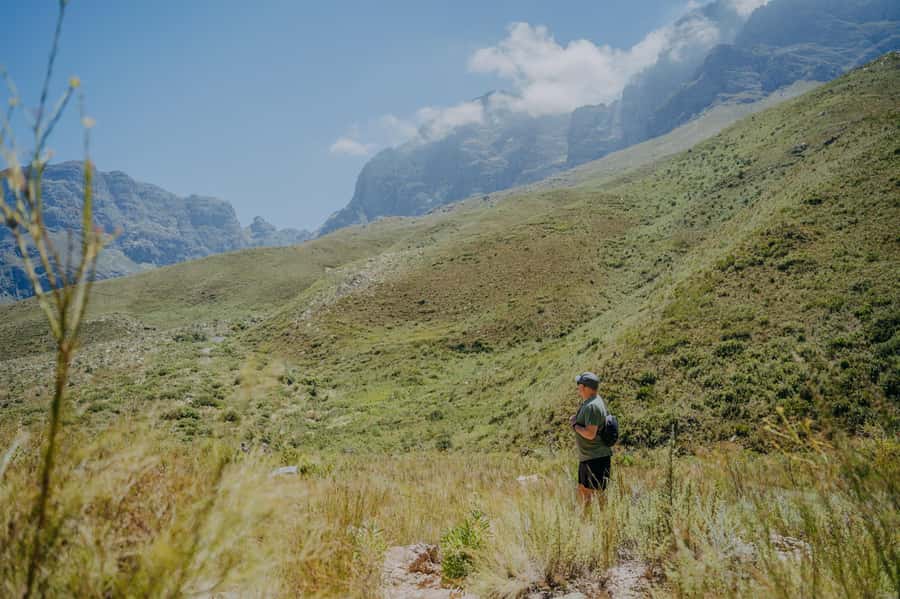 E-Bike & Hike Jonkershoek - A cold swim at the waterfall