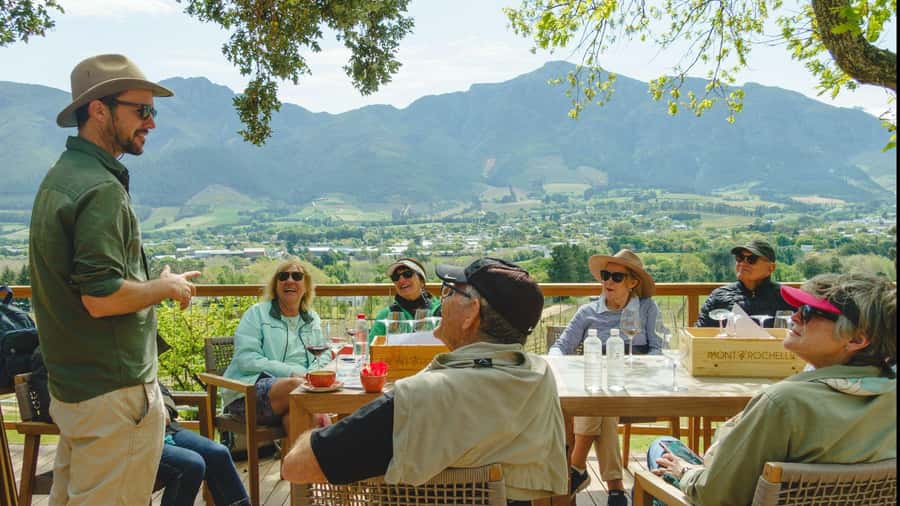 Franschhoek: An enchanting storytelling walk to 3 wine farms - Mont Rochelle and the first wine stop