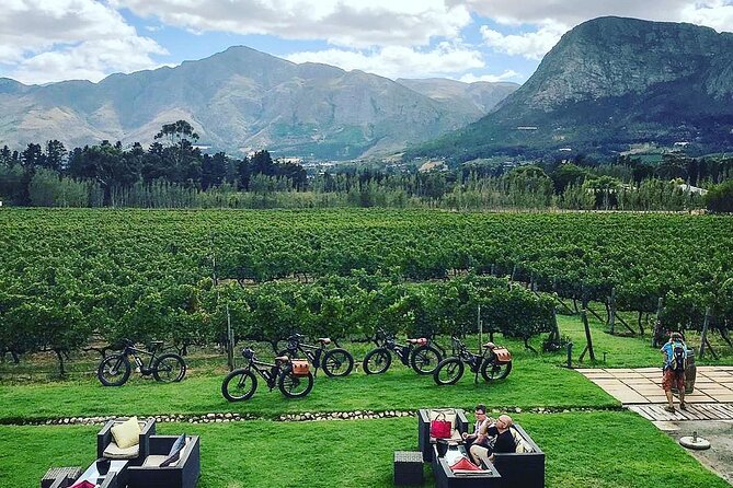 Franschhoek E-Bike Wine Tour (Half Day) - Riding from the village into the vineyards