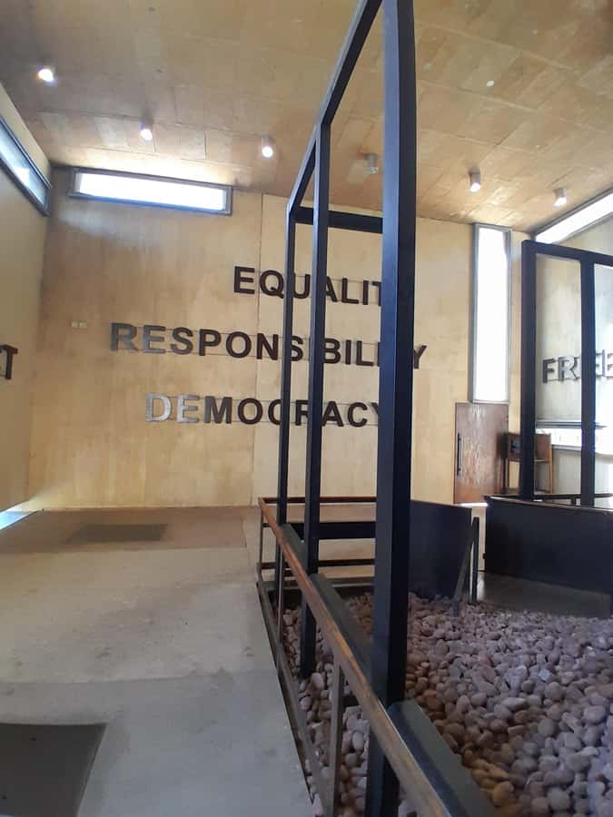 Full Day Soweto, Johannesburg and Apartheid Museum Tour - Constitution Hill puts democracy in a former prison
