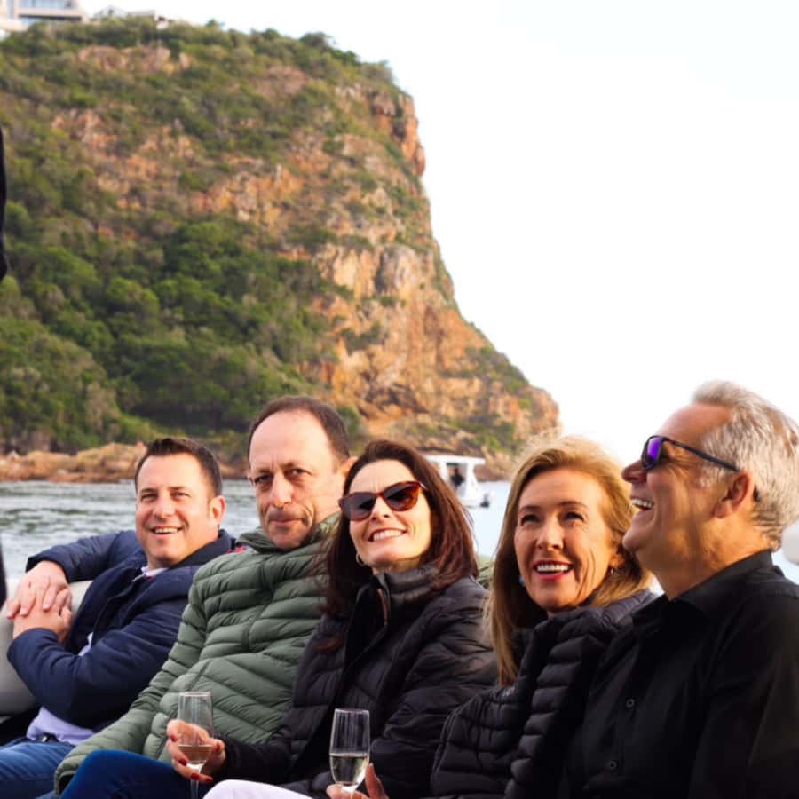 Knysna Lagoon: Boat Cruise with Oyster & White Wine Tasting - Crossing the lagoon toward the Knysna Heads