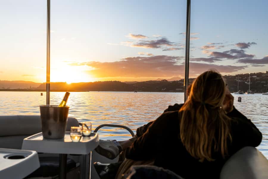 Knysna Lagoon: Pontoon Sunset Cruise - A customized cruise, with one point to clarify