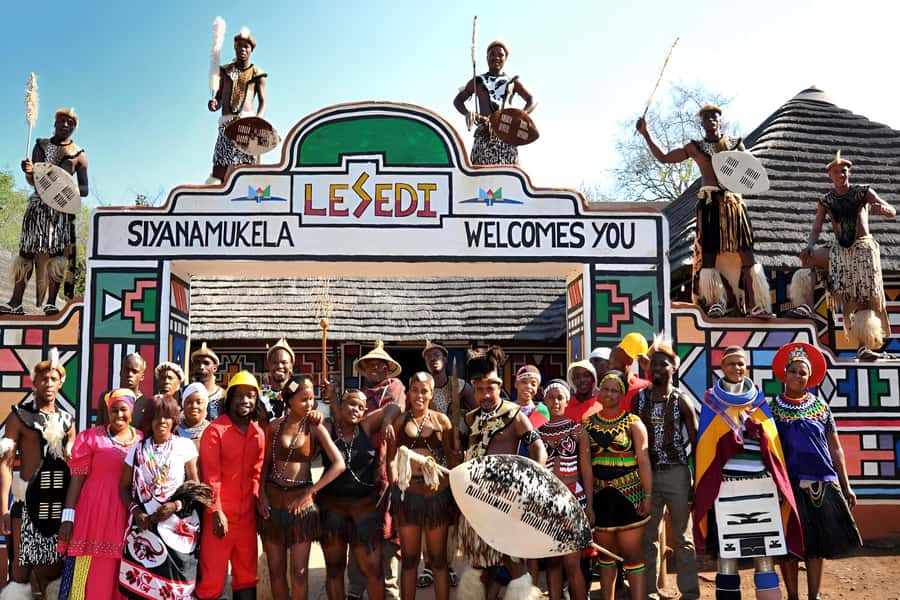 Lesedi Cultural Village with lunch or dinner cultural food - The 45-minute ride from Johannesburg or Pretoria