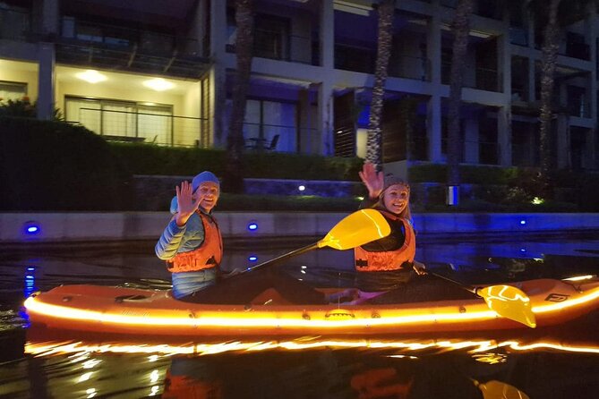 Night Kayaking in Battery Park V&A Waterfront - Paddling through the Battery Park canals