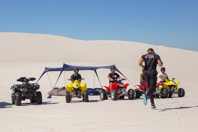 Quad Bike Experience on the Atlantis Dunes - Getting fitted with a quad bike and helmet