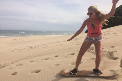 Sandboarding in Jeffreys Bay, South Africa