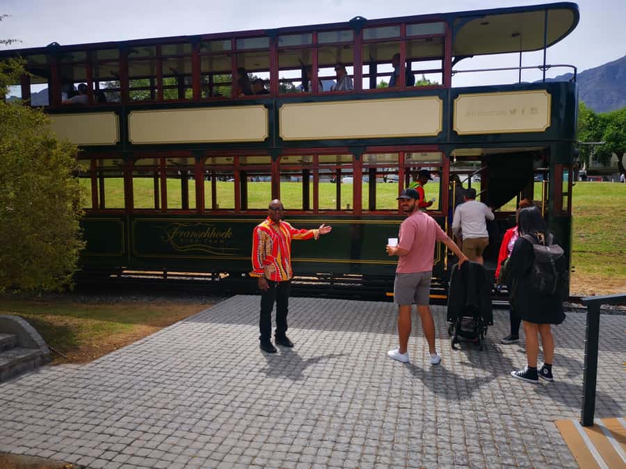 SCHEDULED FRANSCHHOEK WINE TRAM EXPERIENCE (by group size) - Riding The Tram Through Vineyard Country