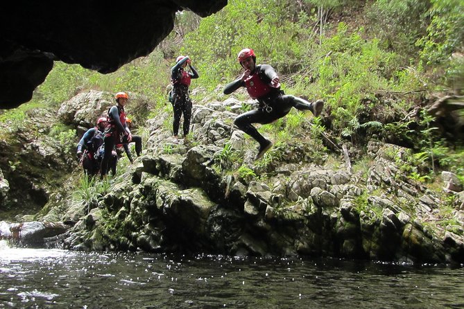 Standard Canyoning Trip in The Crags, South Africa - Rappelling down the 82-foot waterfall