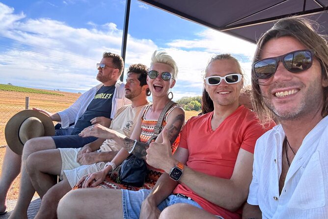 Stellenbosch Wine Tractor hop-on-hop off wine tasting tour - Peter Falke Winery and the social side of the ride
