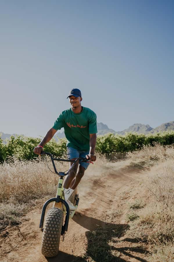 Stellenbosch Winelands downhill gravity Scooter - Second run: the main payoff