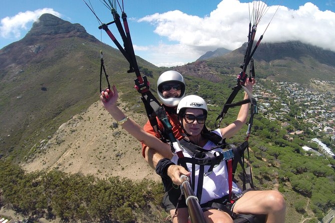 Tandem Paragliding Cape Town Experience TABLE MOUNTAIN PARAGLIDE - The landing beside the ocean