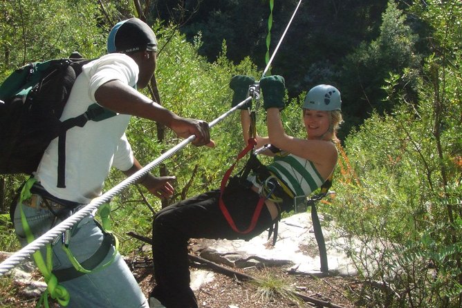Ziplining Elgin - The suspension bridge above the double waterfall